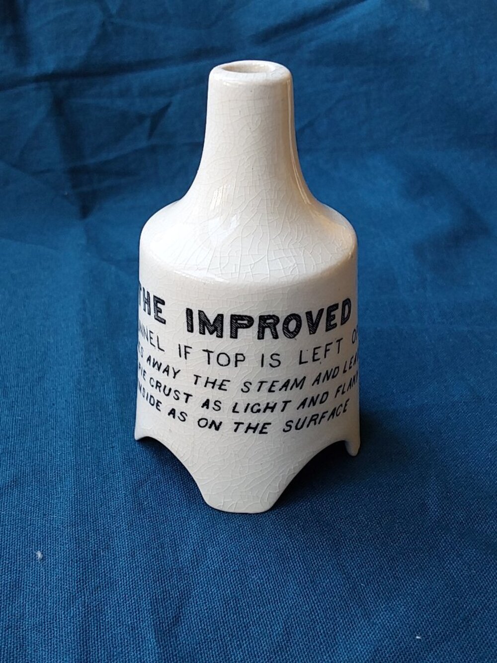 Antique ceramic pie funnel Improved